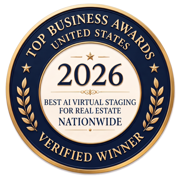 2026 Best AI Virtual Staging for Real Estate Nationwide winner seal