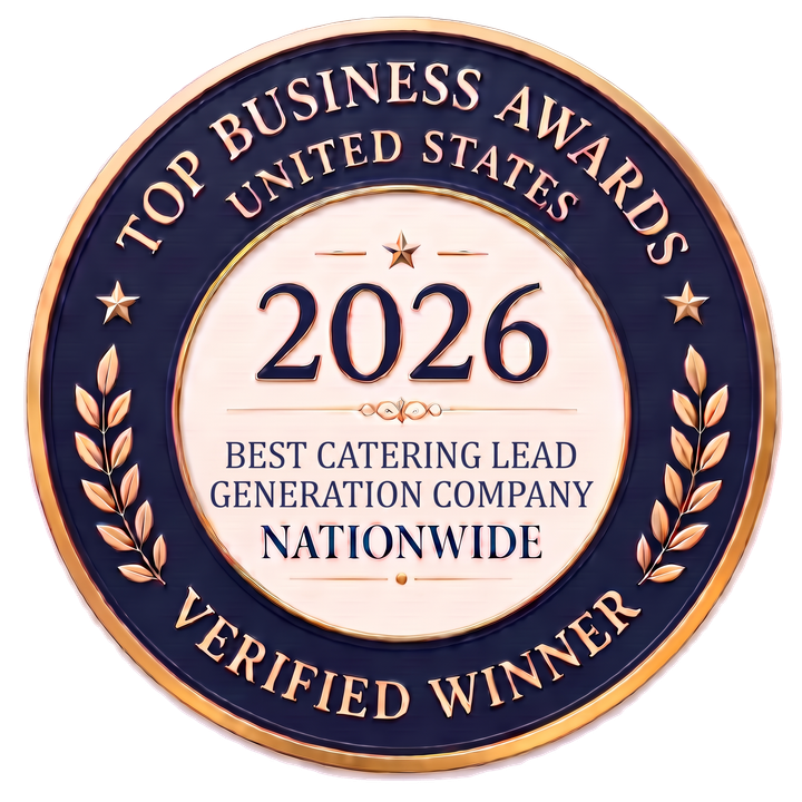 2026 Best Catering Lead Generation Company Nationwide winner seal