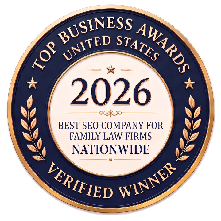 2026 Best SEO Company for Family Law Firms Nationwide winner seal